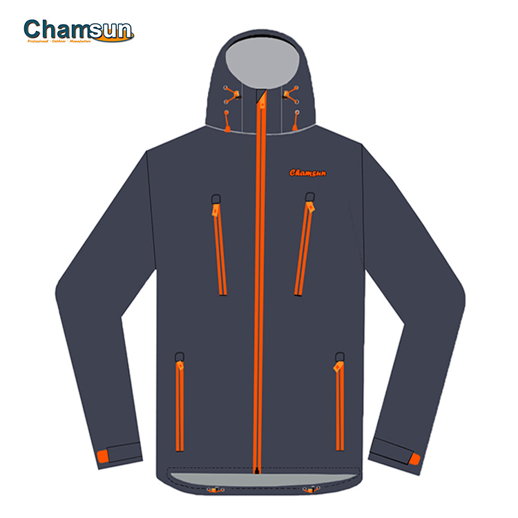3 layer hardshell windbreaker jacket for men