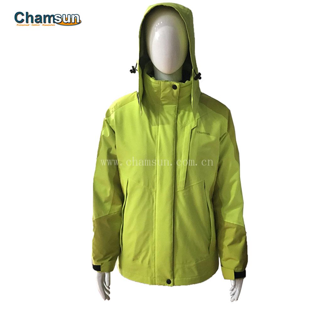 Women bright green 3 in 1 jkt